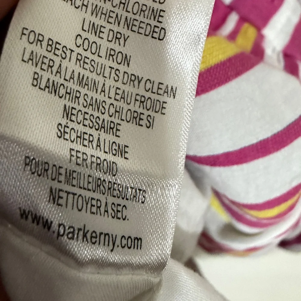 Parker Pink and White Striped Mini Dress - Picture 13 of 14